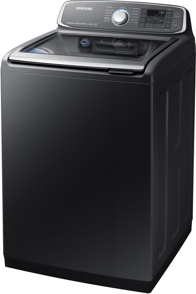 Samsung 5.2 Cu. Ft. Fingerprint Resistant Black Stainless Steel Top Load Washer 1