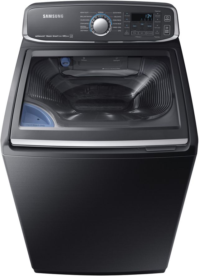 Samsung 5.2 Cu. Ft. Fingerprint Resistant Black Stainless Steel Top Load Washer 3