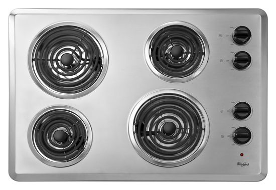 Whirlpool® 30" White Electric Cooktop 3