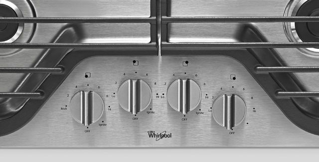 Whirlpool® 30" Gas Cooktop-Stainless Steel-WCG51US0DS-1