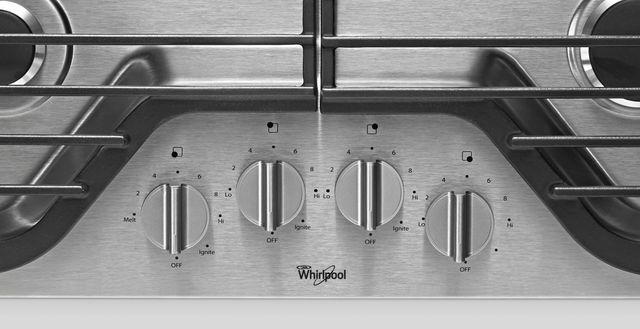 Whirlpool® 30" Gas Cooktop-Stainless Steel 2