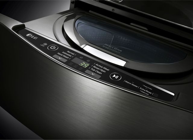 LG SideKick™ 27" Black Stainless Steel Laundry Pedestal Washer 5