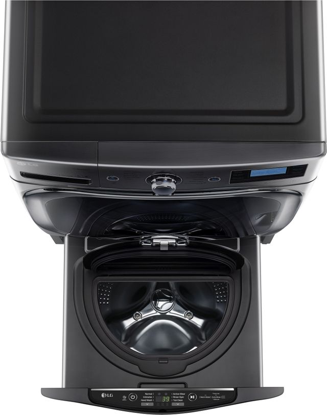 LG SideKick™ 27" Black Stainless Steel Laundry Pedestal Washer 6