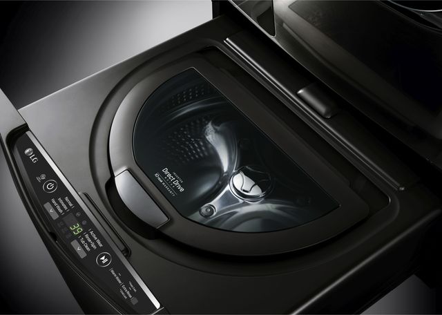 LG SideKick™ 27" Black Stainless Steel Laundry Pedestal Washer 4