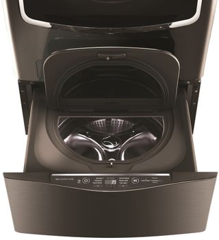 LG Signature SideKick™ 29" Black Stainless Steel Pedestal Washer