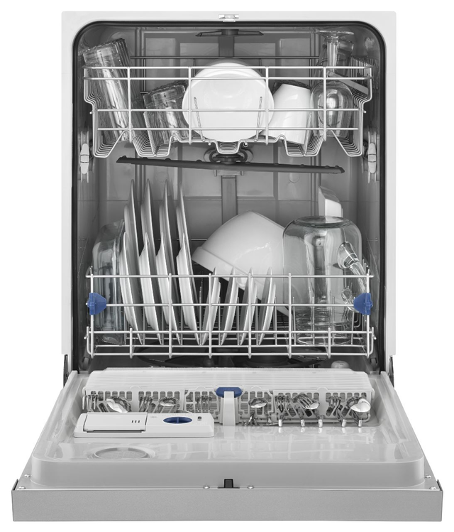 Whirlpool® 24" Monochromatic Stainless Steel Built In Dishwasher  1