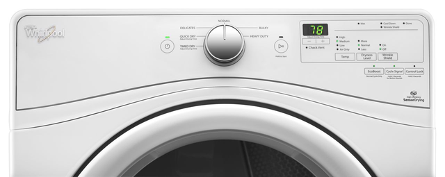 Whirlpool® Duet® Long Vent Front Load Electric Dryer-White 1