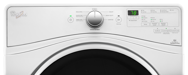 Whirlpool® Front Load Electric Dryer-White 3