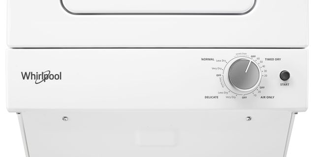 Whirlpool® 1.6 Cu. Ft. Washer, 3.4 Cu. Ft. Dryer White Electric Stacked Laundry-1