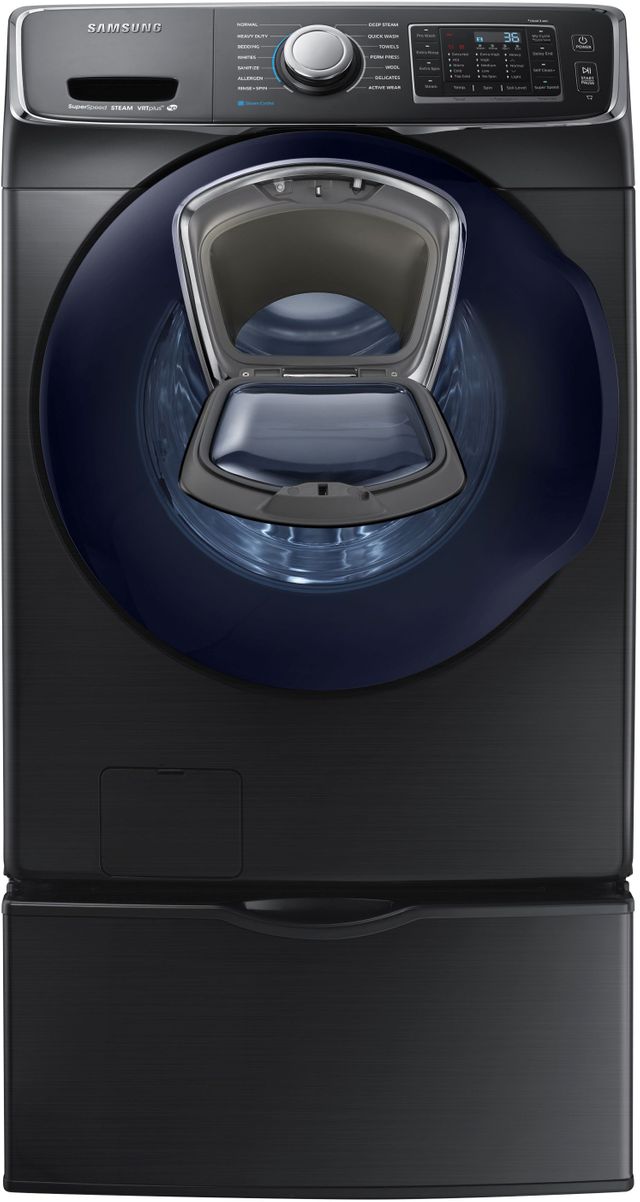 Samsung 4.5 Cu. Ft. Fingerprint Resistant Black Stainless Steel Front Load Washer 1