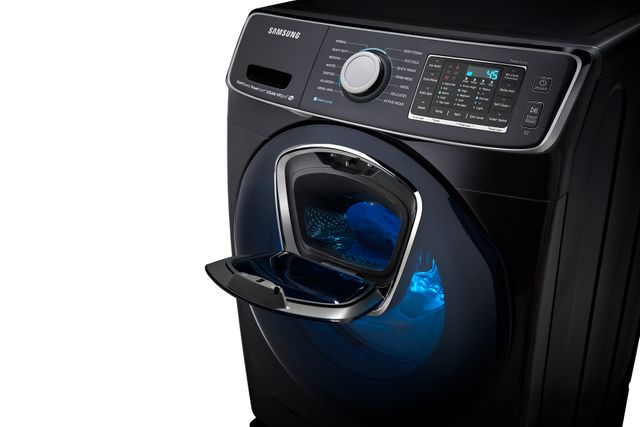 Samsung Front Load Washer-Fingerprint Resistant Black Stainless Steel 6