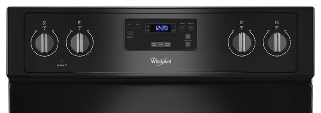 Whirlpool® 29.88" Black Free Standing Electric Range 1