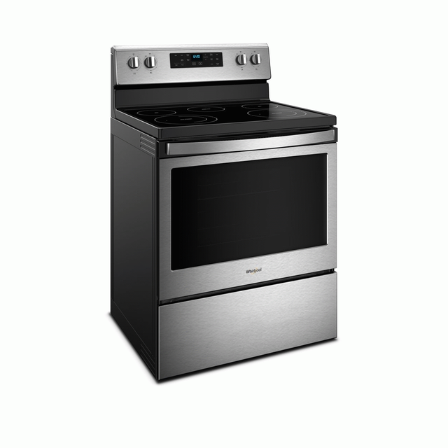 Whirlpool® 30" Free Standing Electric Range-Black-on-Stainless-2