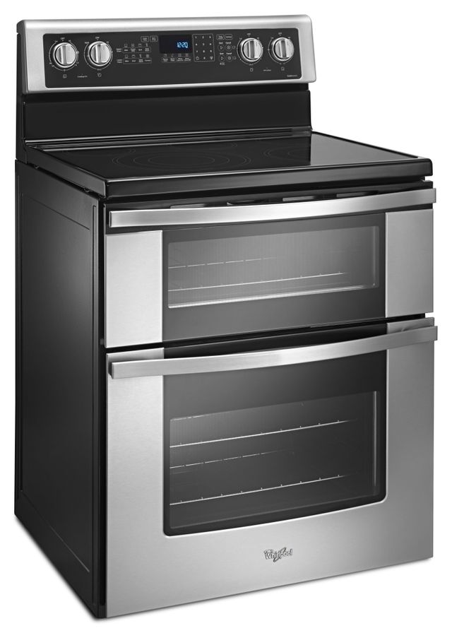 Whirlpool® 30" Stainless Steel Free Standing Double Oven Electric Range 3
