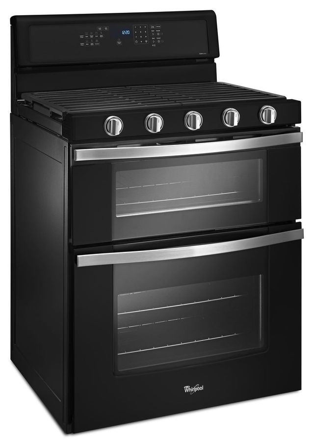 Whirlpool® 30" Black Ice Freestanding Gas Double Oven 4