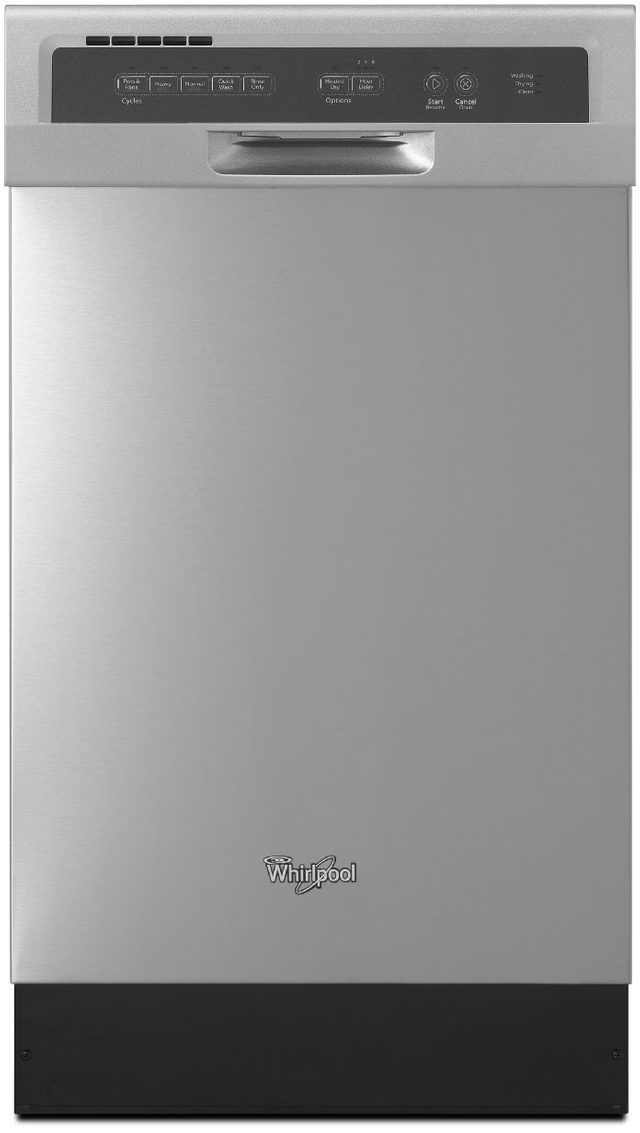 Whirlpool® 18" Built In Compact Tall Tub Dishwasher-Monochromatic Stainless Steel 0