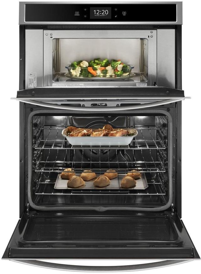 Whirlpool® 30" Stainless Steel Oven/Micro Combo Electric Wall Oven 1