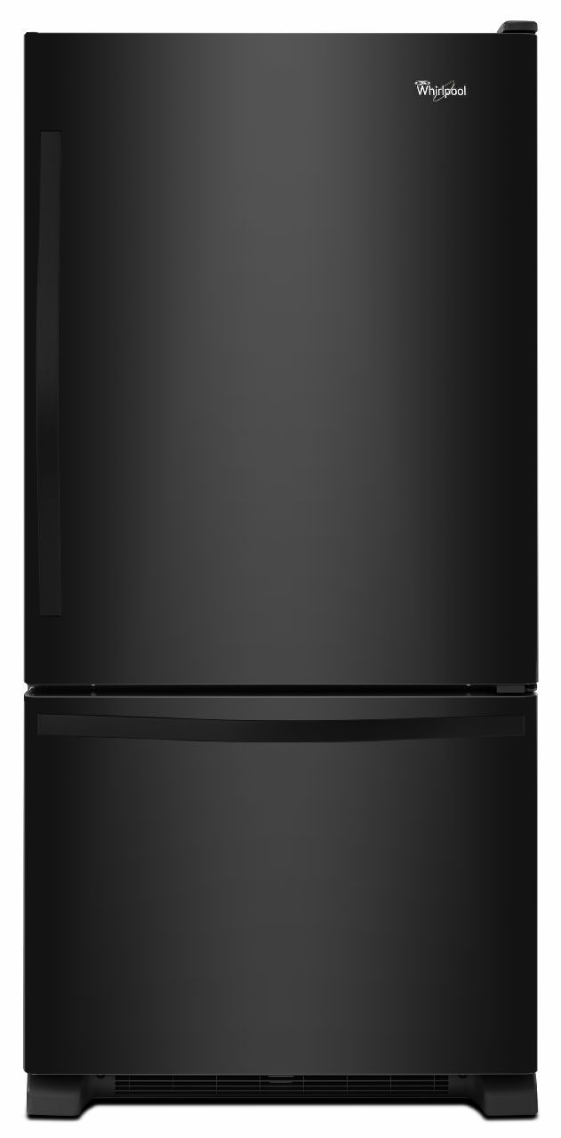 Whirlpool® Gold® 22.1 Cu. Ft. Black Bottom Freezer Refrigerator-WRB322DMBB