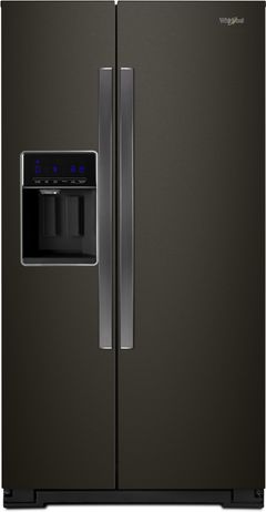 Réfrigérateur côte-à-côte de 36 po à profondeur comptoir Whirlpool® de 20.6 pi³ - Acier inoxydable noir résistant aux traces de doigts