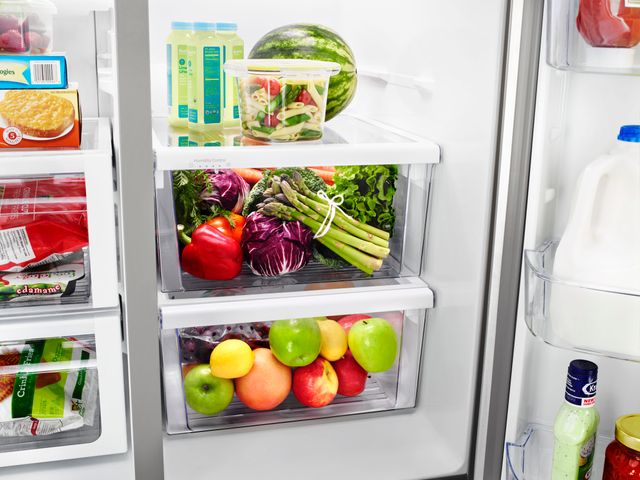 Réfrigérateur côte-à-côte à profondeur de comptoir de 36 po Whirlpool® de 20,6 pi³ - Acier inoxydable résistant aux traces de doigts 36