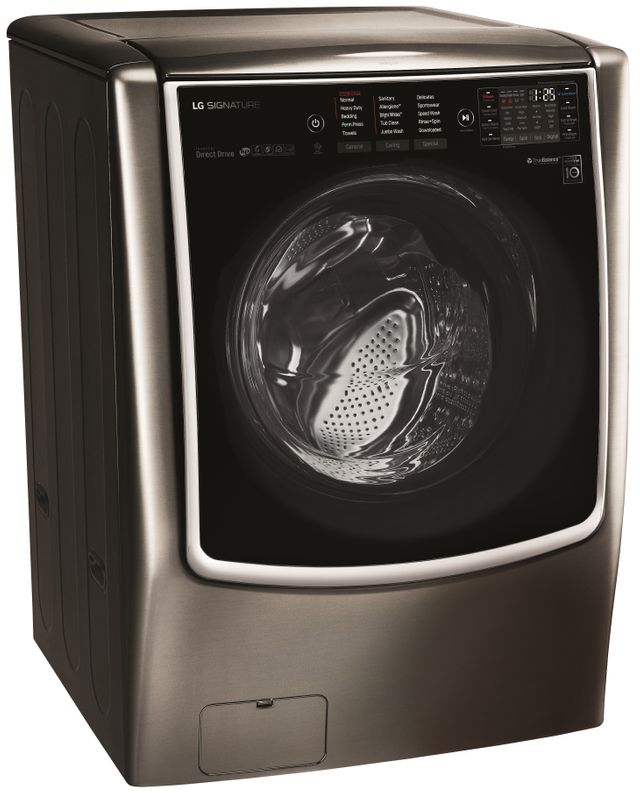 LG Signature 5.8 Cu. Ft. Black Stainless Steel Front Load Washer 7