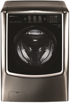 LG Signature 5.8 Cu. Ft. Black Stainless Steel Front Load Washer-WM9500HKA