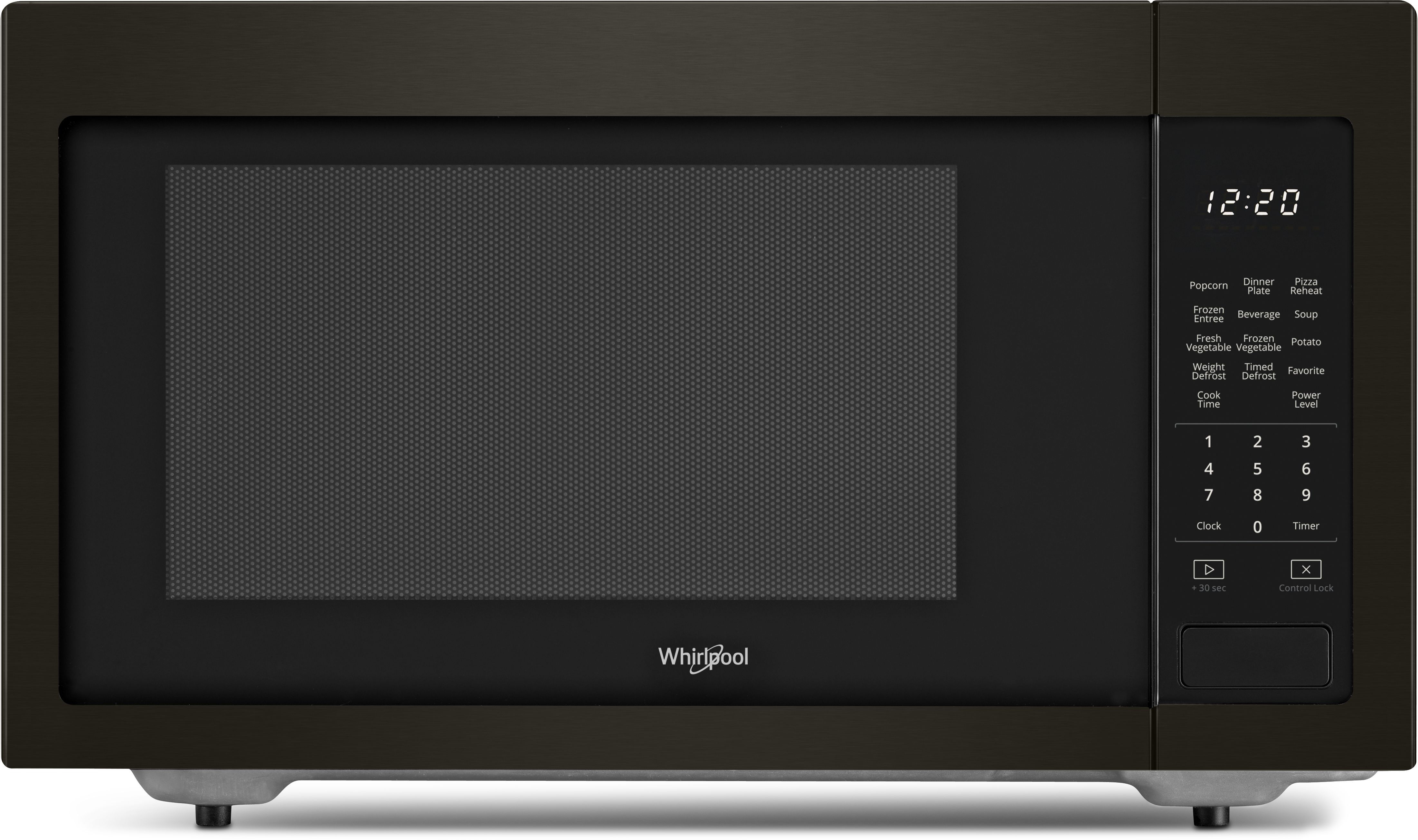 Whirlpool®1.6 Cu. Ft. Fingerprint Resistant Black Stainless Steel Countertop Microwave-WMC30516HV