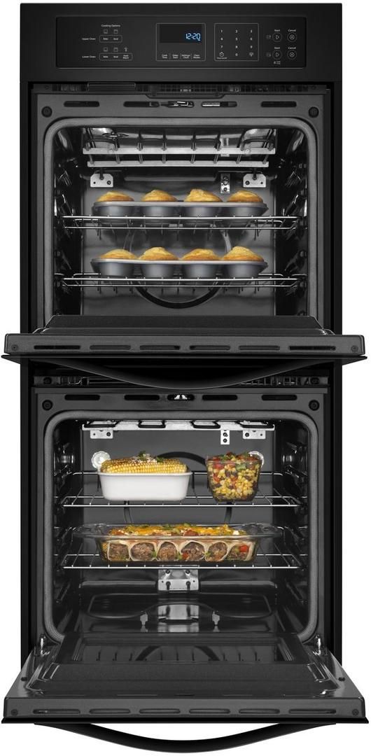 Whirlpool® 24" Black Electric Built In Double Oven-2