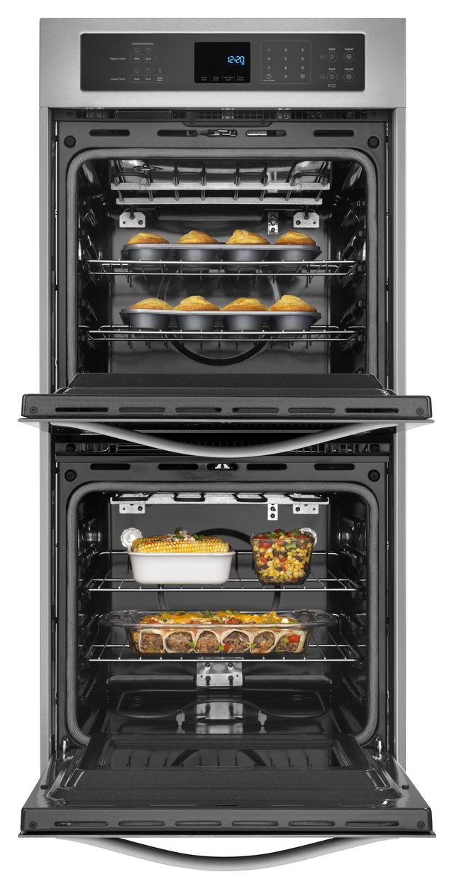 Whirlpool® 24" Stainless Steel Electric Built In Double Oven-1