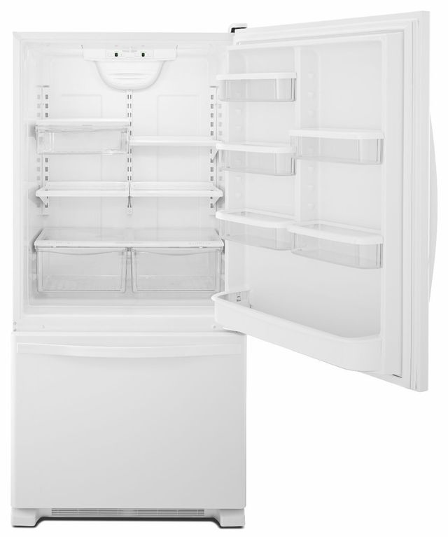 Whirlpool® 19 Cu Ft White Bottom Freezer Refrigerator Advanced