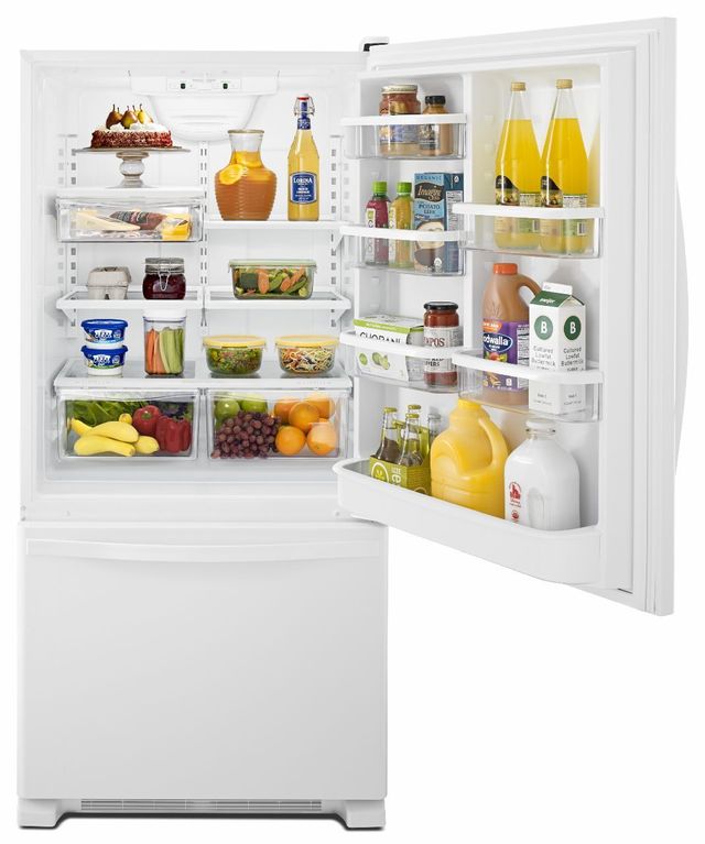 Whirlpool® 18.5 Cu. Ft. White Bottom Freezer Refrigerator-WRB329DMBW-3