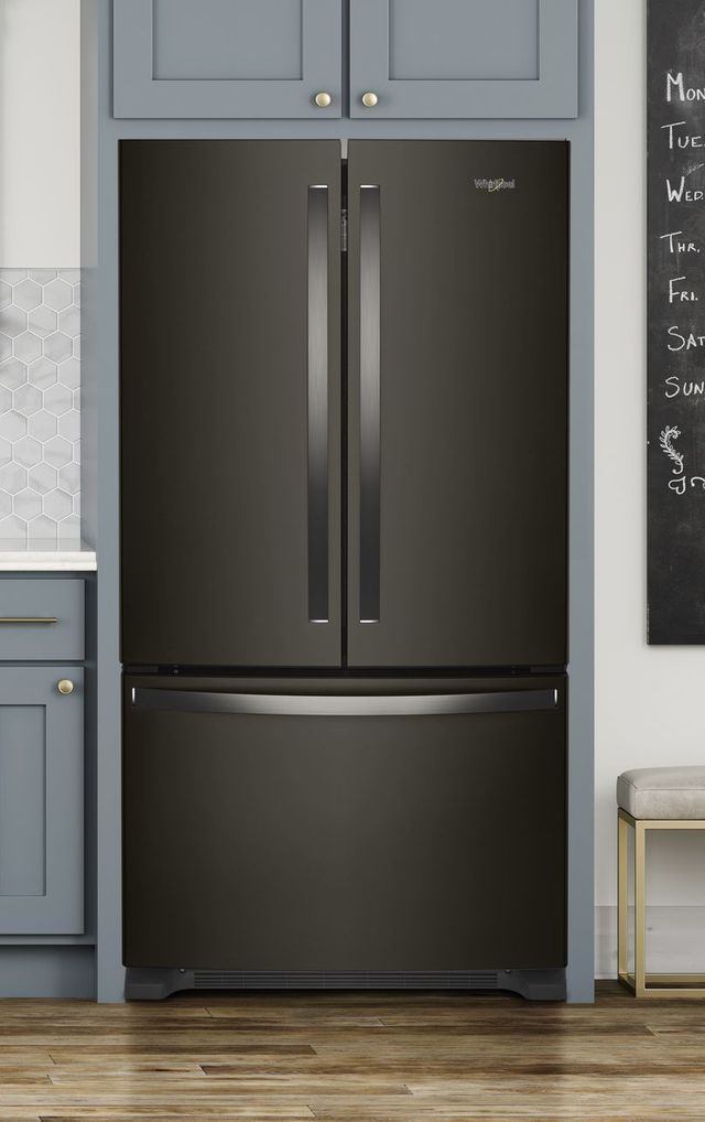 Whirlpool® 25 Cu. Ft. French Door Refrigerator-Fingerprint Resistant Black Stainless-2