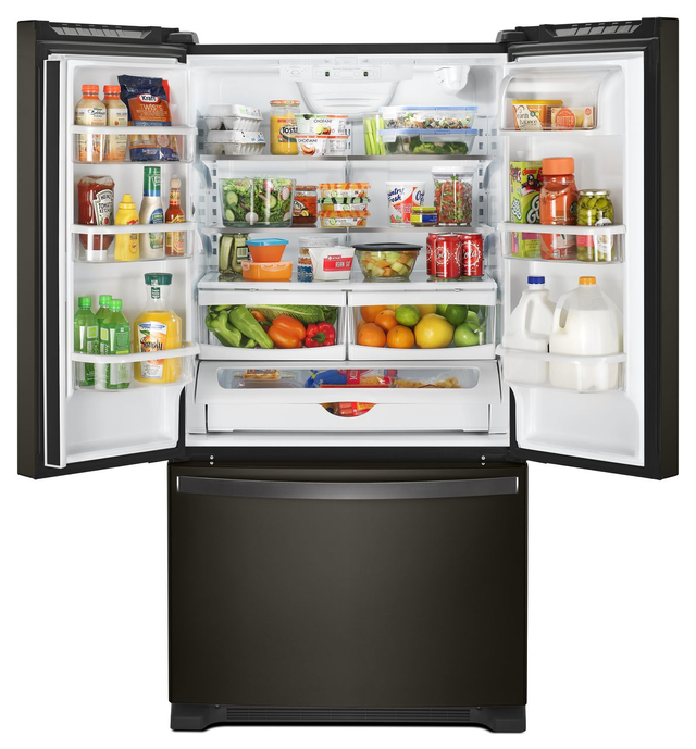 Réfrigérateur à portes françaises à profondeur de comptoir de 36 po Whirlpool® de 20,0 pi³ - Acier inoxydable noir 2