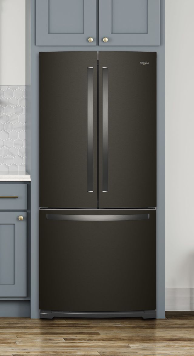Whirlpool® 19.7 Cu. Ft. French Door Refrigerator-Fingerprint Resistant Black Stainless 1