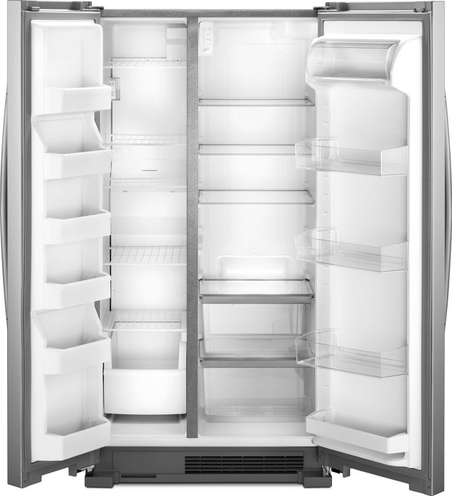 Whirlpool® 25.1 Cu. Ft. Monochromatic Stainless Steel Side-By-Side Refrigerator-3