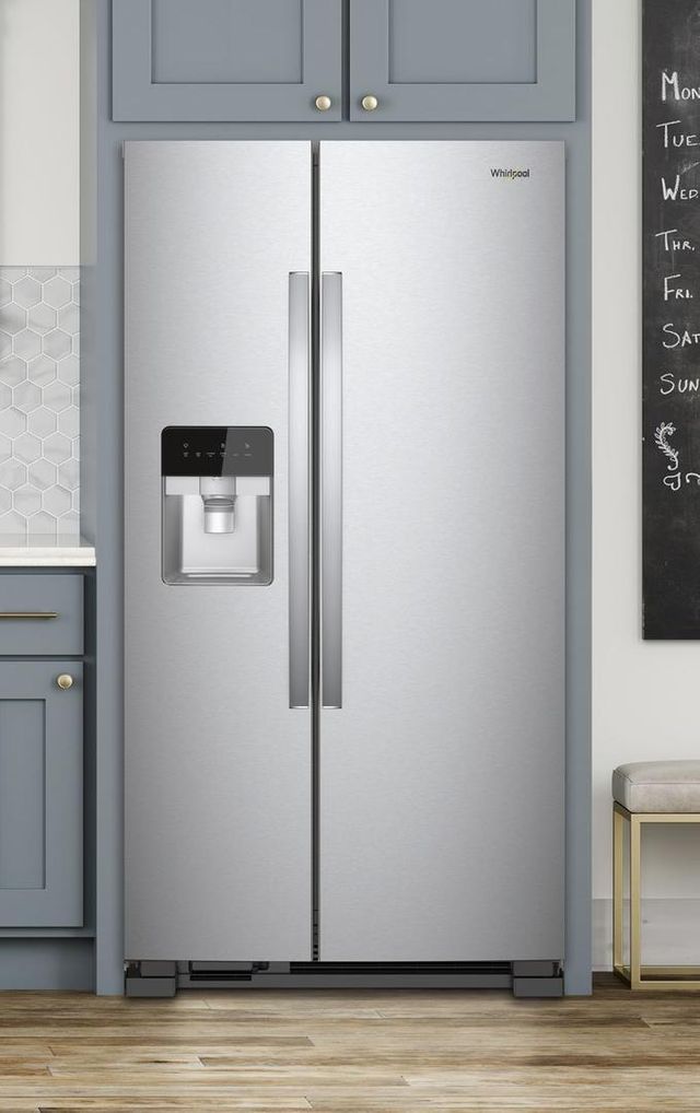 Whirlpool® 21.4 Cu. Ft. Monochromatic Stainless Steel Side-By-Side Refrigerator 3