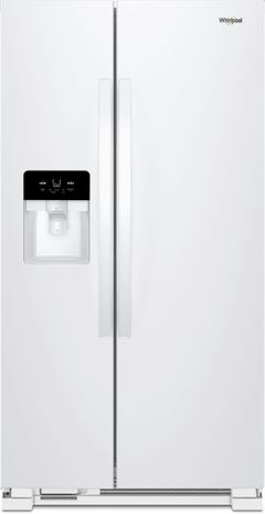 Whirlpool® 24.5 Cu. Ft. Side-by-Side Refrigerator-White-WRS555SIHW