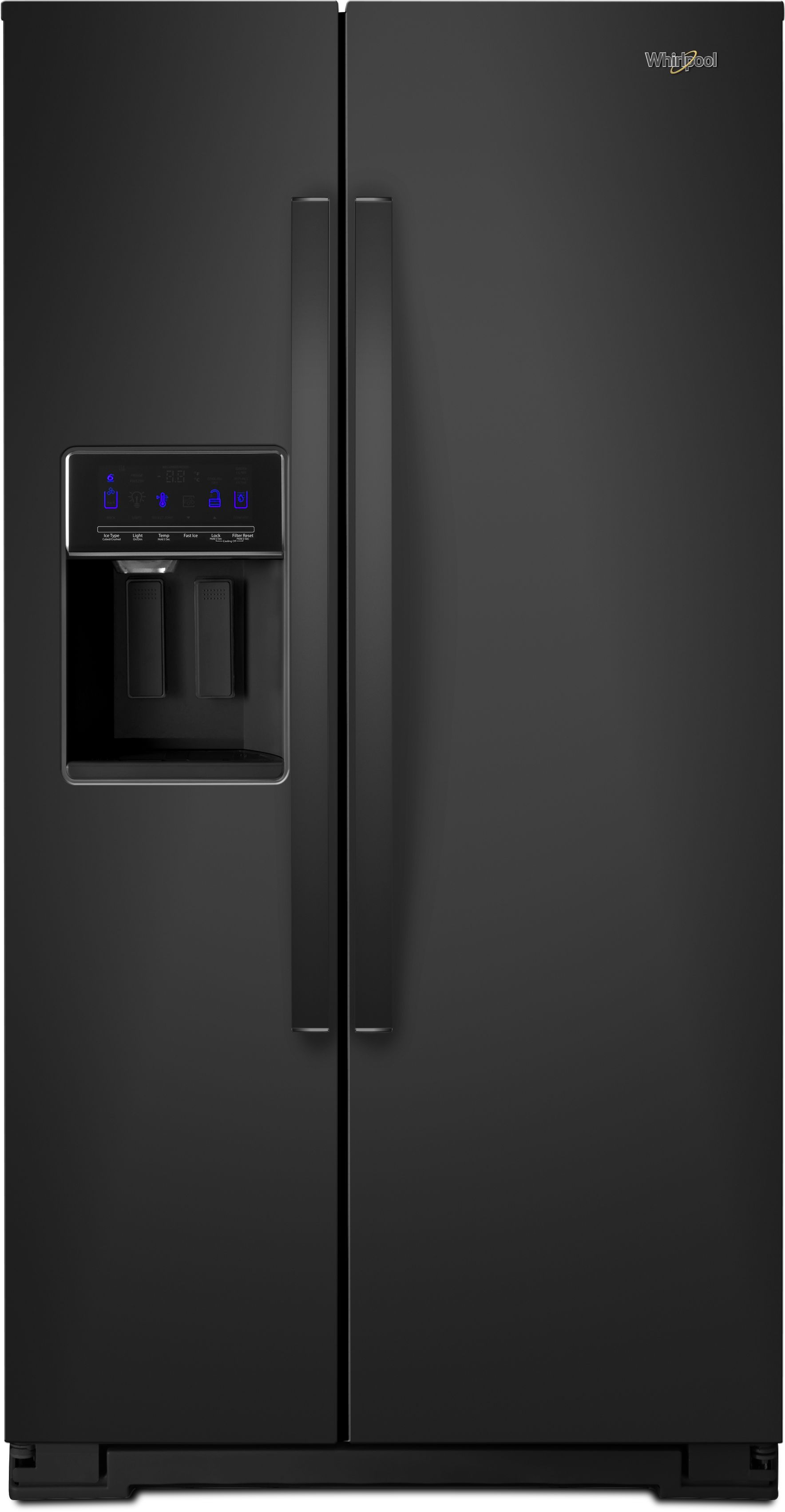 Whirlpool® 20.6 Cu. Ft. Black Counter Depth Side-By-Side Refrigerator-WRS571CIHB