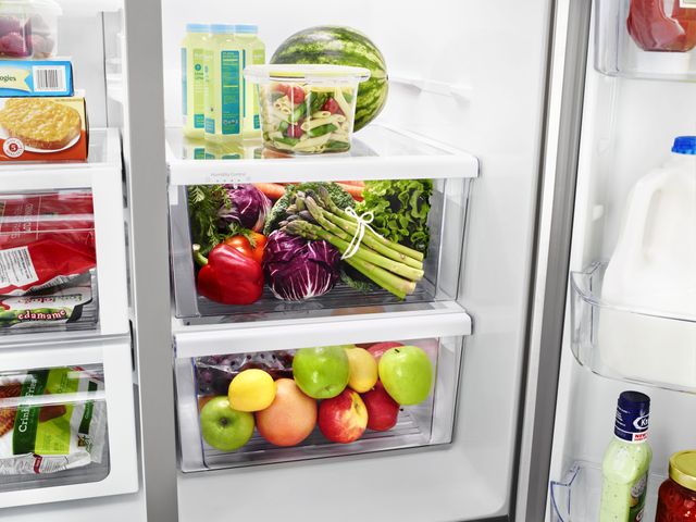 Réfrigérateur côte-à-côte à profondeur de comptoir de 36 po Whirlpool® de 20,6 pi³ - Acier inoxydable résistant aux traces de doigts 21