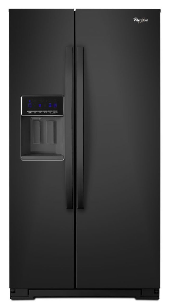 Whirlpool® 26 Cu. Ft. Side-by-Side Refrigerator-Black 0