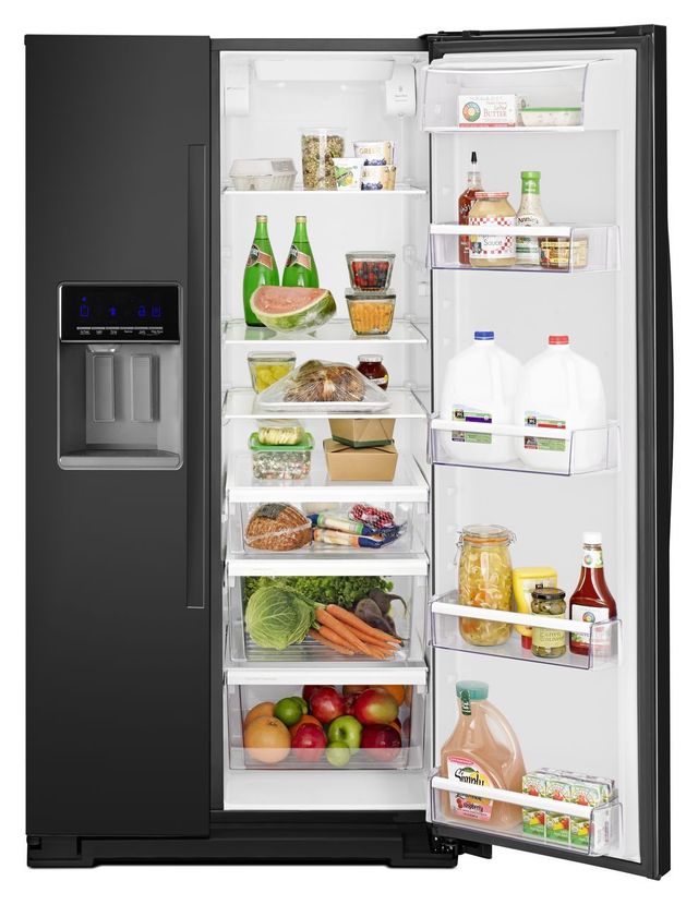 Whirlpool® 26 Cu. Ft. Side-by-Side Refrigerator-Black 5