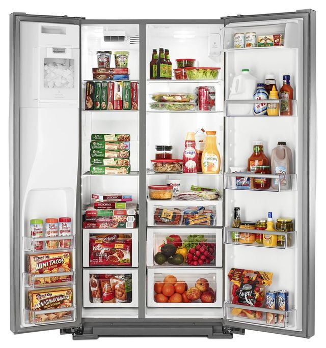 Whirlpool® 25.0 Cu. Ft. Side-By-Side Refrigerator-Monochromatic Stainless Steel 1