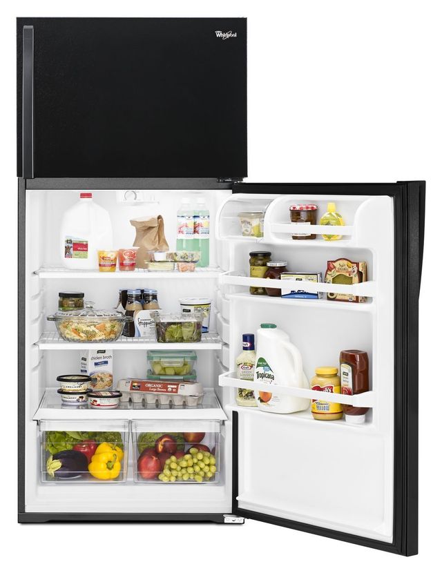 Whirlpool® 14.3 Cu. Ft. Black Top Freezer Refrigerator 3