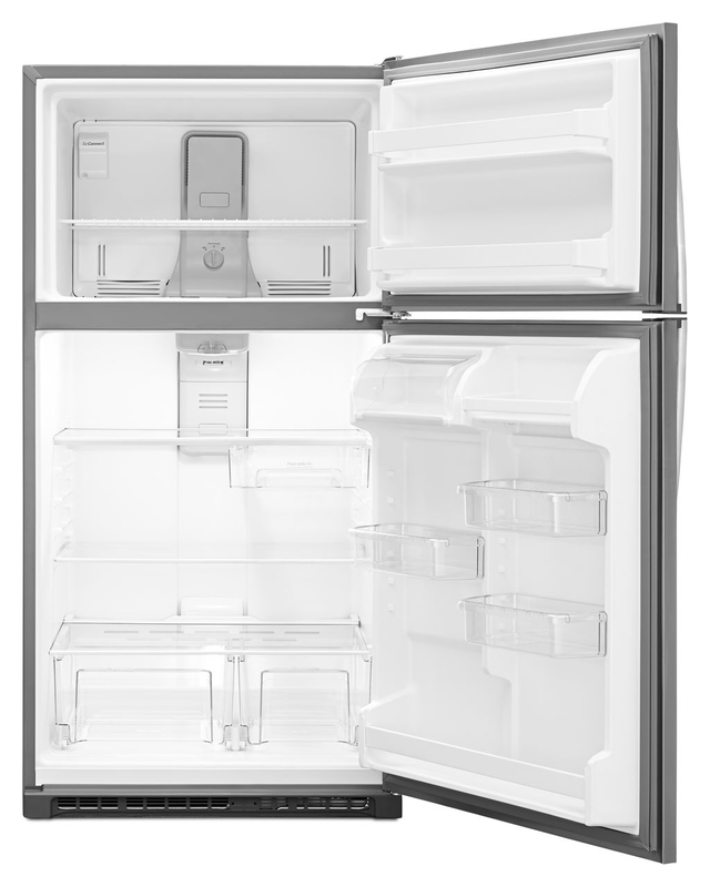 Whirlpool® 20.5 Cu. Ft. Monochromatic Stainless Steel Top Freezer Refrigerator 16