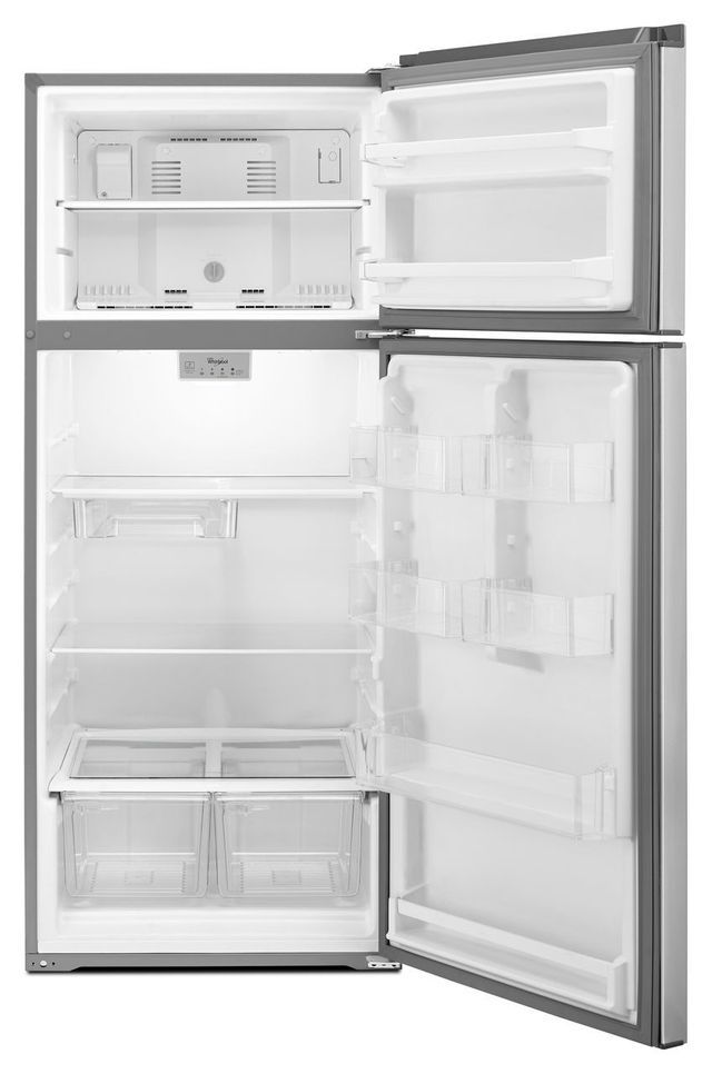 Whirlpool® 17.6 Cu. Ft. Stainless Steel Top Freezer Refrigerator 3