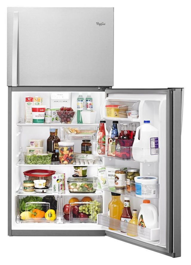 Whirlpool® 19.2 Cu. Ft. Monochromatic Stainless Steel Top Freezer Refrigerator 27
