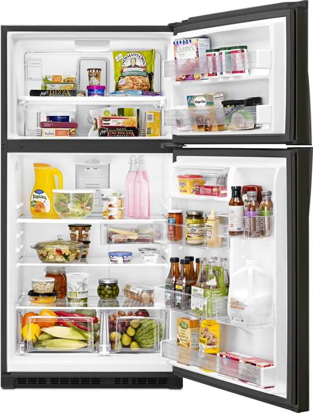 Whirlpool® 21.3 Cu. Ft. Black Stainless Top Freezer Refrigerator-2