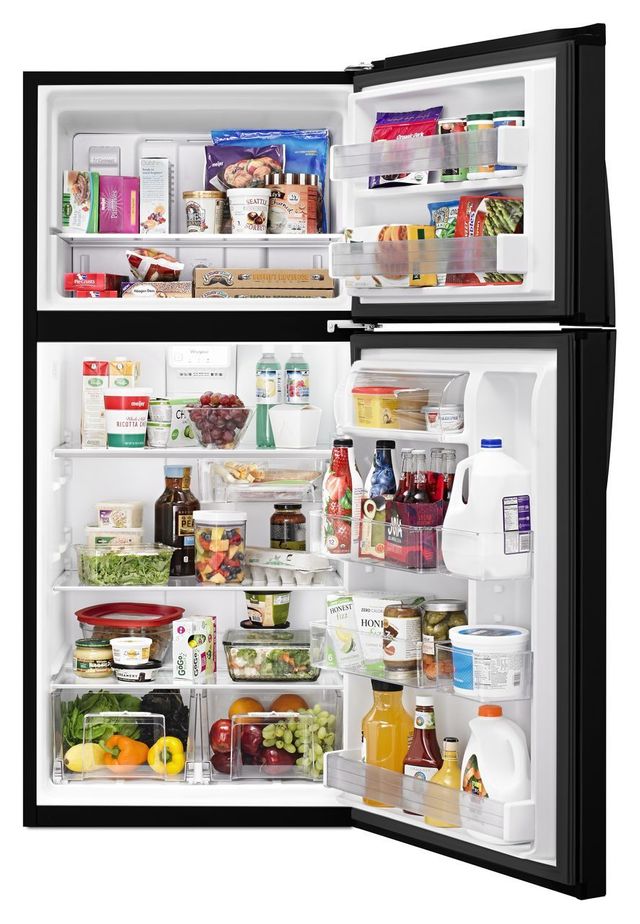 Whirlpool® 19.2 Cu. Ft. Top Freezer Refrigerator-Black-2