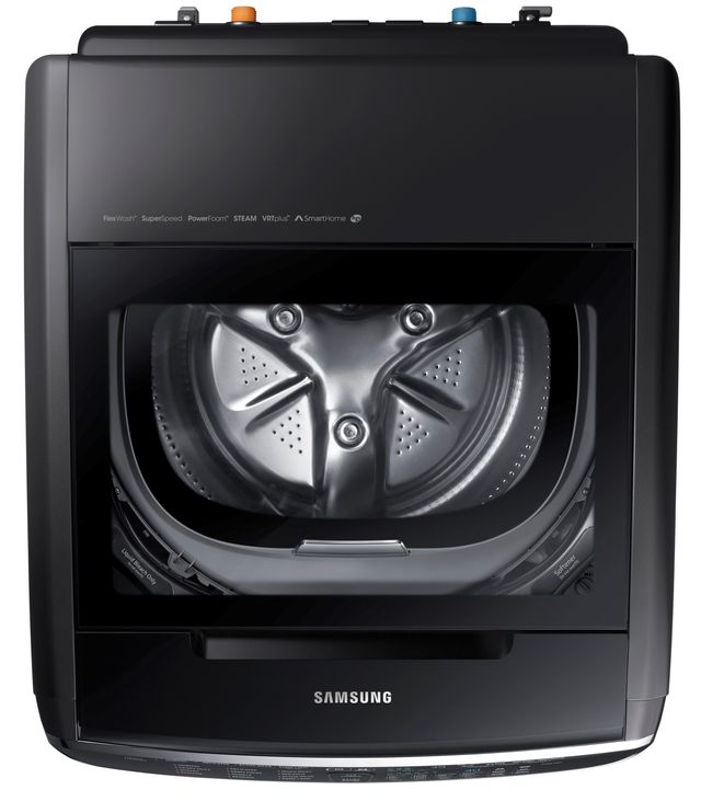 Samsung 6.0 Cu. Ft. Fingerprint Resistant Black Stainless Steel Front Load Washer-3