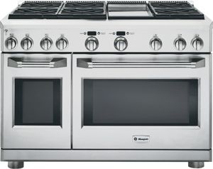 Monogram® 48" Pro Style Dual Fuel Double Oven Range-Stainless Steel